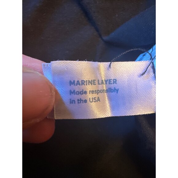 Marine Layer Mens Basic Casual  Navy T-Shirt M/L Cotton Blend Made In USA - Picture 3 of 4